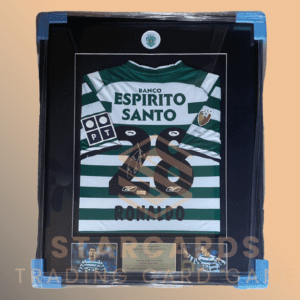Cristiano Ronaldo Gesigneerd en Ingelijst Sporting Club Lissabon 2002-2003 Shirt met Echtheidscertificaat
