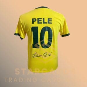 Pelé Gesigneerd en ingelijst Brazilië 1970 Shirt met echtheid Certificaat